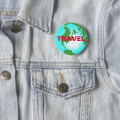 Badge Rond 5 Cm Bouton de voyage (En situation)