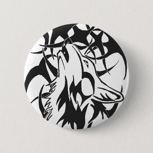 Badge Rond 5 Cm Bouton de Wolfspirit (Devant)
