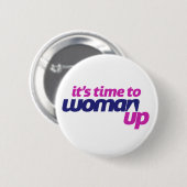 Badge Rond 5 Cm Bouton de WomanUp (Devant & derrière)