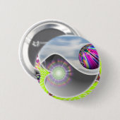 Badge Rond 5 Cm Bouton de Yin Yang (Devant & derrière)