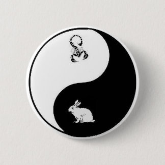 Badge Rond 5 Cm Bouton de Yin Yang