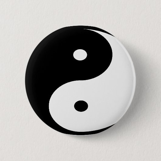 BADGE ROND 5 CM BOUTON DE YING YANG (Devant)