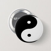BADGE ROND 5 CM BOUTON DE YING YANG (Devant & derrière)