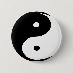 BADGE ROND 5 CM BOUTON DE YING YANG