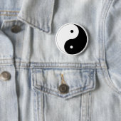 Badge Rond 5 Cm Bouton de Ying-Yang (En situation)