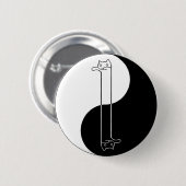 Badge Rond 5 Cm Bouton de zen de Longcat/Tacgnol (Devant & derrière)