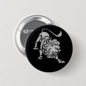 Badge Rond 5 Cm Bouton de zodiaque de lion de Lion (Devant & derrière)