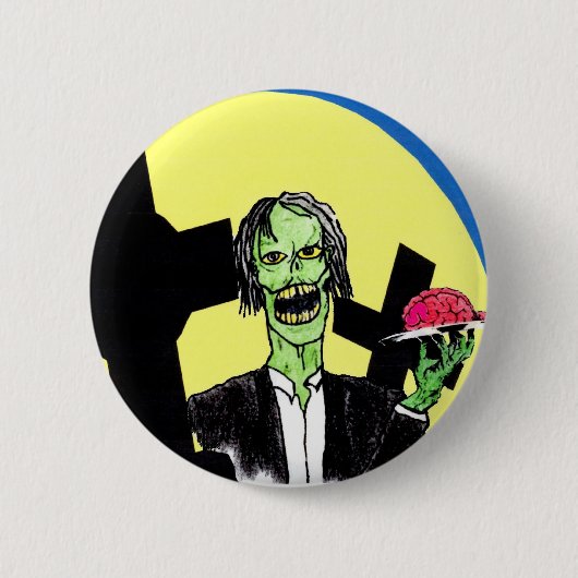 Badge Rond 5 Cm Bouton de zombi (Devant)