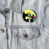Badge Rond 5 Cm Bouton de zombi (En situation)