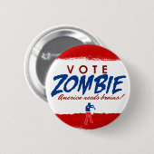 Badge Rond 5 Cm Bouton de zombi de vote (Devant & derrière)