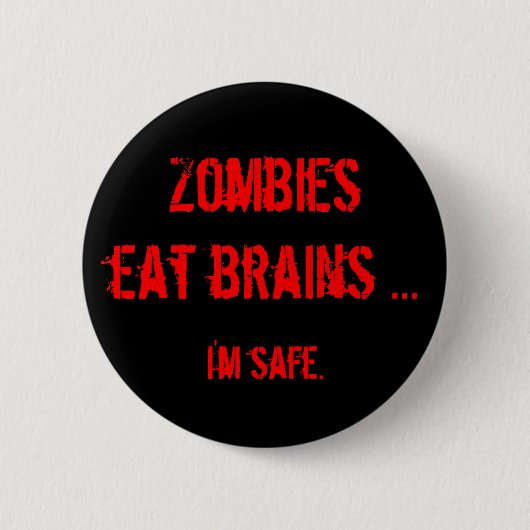 Badge Rond 5 Cm Bouton de zombis (Devant)