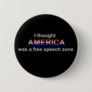 Badge Rond 5 Cm bouton de zone de liberté de parole de fAmerica