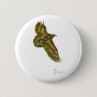 Badge Rond 5 Cm Bouton d'Eagle d'or