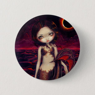 Badge Rond 5 Cm Bouton "d'éclipse de sirène"