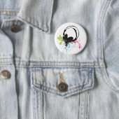 Badge Rond 5 Cm Bouton d'écouteurs (En situation)
