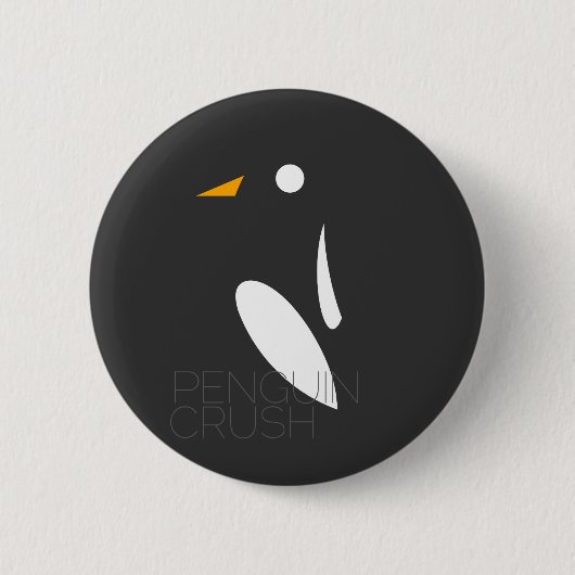 Badge Rond 5 Cm Bouton d'écrasement de pingouin (Devant)