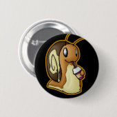 Badge Rond 5 Cm Bouton d'Ecru (Devant & derrière)