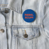 Badge Rond 5 Cm Bouton "d'écume rebelle" (En situation)