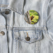 Badge Rond 5 Cm Bouton d'écureuil (En situation)