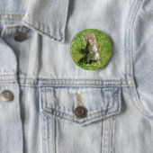 Badge Rond 5 Cm Bouton d'écureuil (En situation)