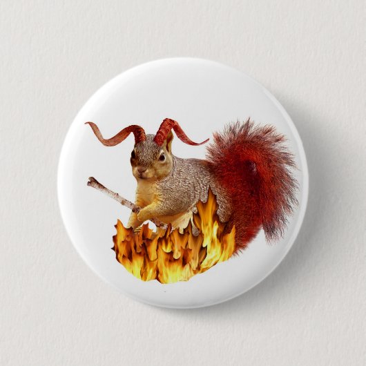 Badge Rond 5 Cm Bouton d'écureuil de Krampus (Devant)