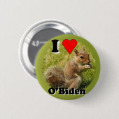 Badge Rond 5 Cm Bouton d'écureuil d'O'Biden (Devant & derrière)