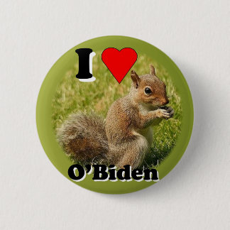 Badge Rond 5 Cm Bouton d'écureuil d'O'Biden