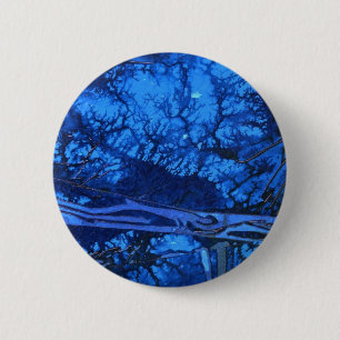 Badge Rond 5 Cm Bouton "Deep Waters #3" Art Abstrait