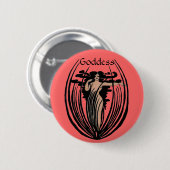 Badge Rond 5 Cm Bouton Déesse Imaginaire (Devant & derrière)