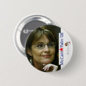 Badge Rond 5 Cm Bouton d'élection de McCain Palin (Devant & derrière)
