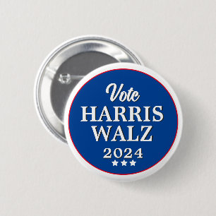 Badge Rond 5 Cm Bouton d'élection démocrate Harris Walz Vote 2024