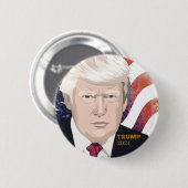 Badge Rond 5 Cm Bouton d'élection Trump 2024 (Devant & derrière)