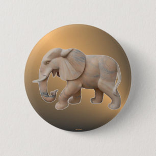 Badge Rond 5 Cm Bouton d'éléphant