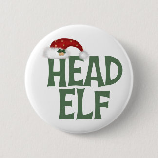 Badge Rond 5 Cm Bouton d'elfes de Noël
