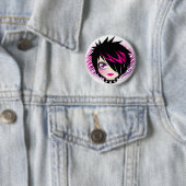 Badge Rond 5 Cm Bouton d'Emo Cutie (En situation)