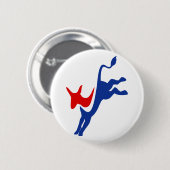 Badge Rond 5 Cm Bouton Démocrate Donkey (Devant & derrière)