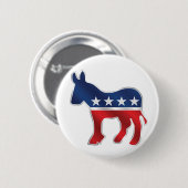 Badge Rond 5 Cm Bouton Democratic d'âne (Devant & derrière)