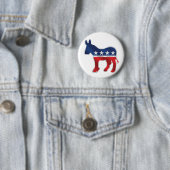 Badge Rond 5 Cm Bouton Democratic d'âne (En situation)