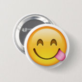 Badge Rond 5 Cm Bouton d'Emoji (Devant & derrière)