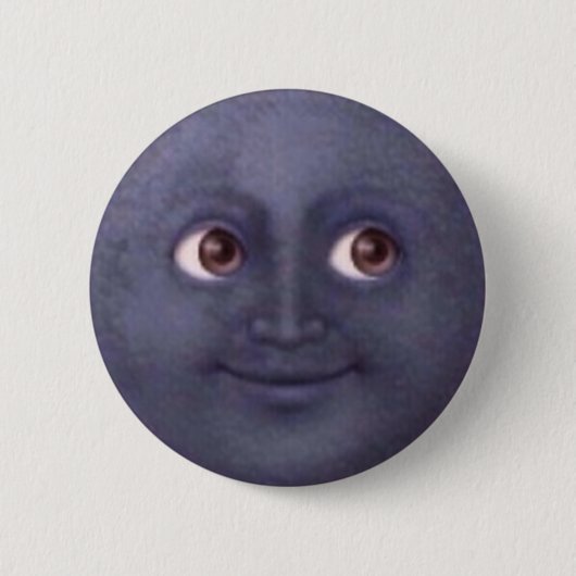 Badge Rond 5 Cm Bouton d'Emoji de lune (Devant)