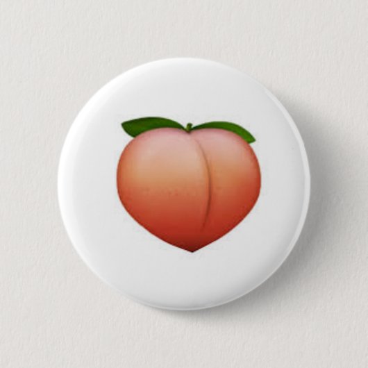 Badge Rond 5 Cm Bouton d'Emoji de pêche (Devant)