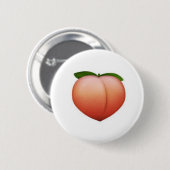 Badge Rond 5 Cm Bouton d'Emoji de pêche (Devant & derrière)