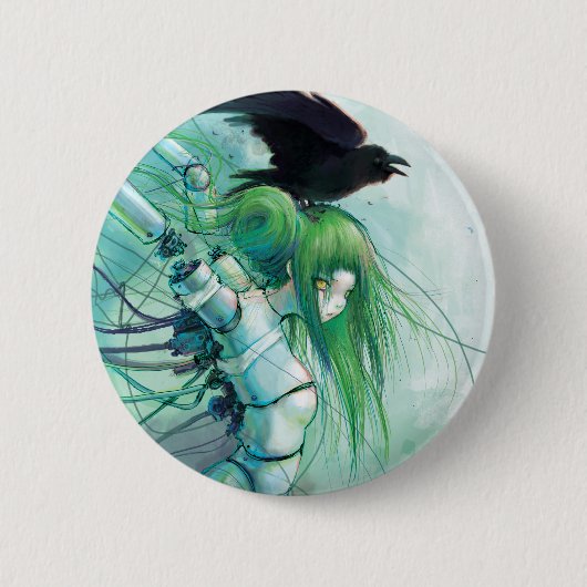 Badge Rond 5 Cm Bouton démonté de larmes (Devant)