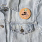 Badge Rond 5 Cm Bouton d'empiétement orange non normal (En situation)