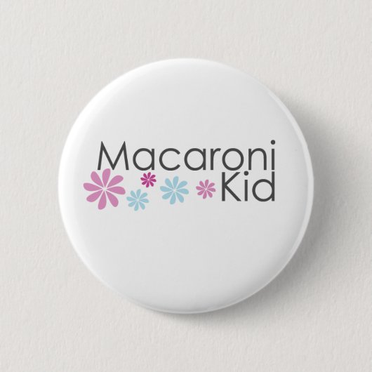 Badge Rond 5 Cm Bouton d'enfant de macaronis (Devant)