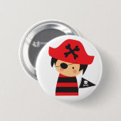 Badge Rond 5 Cm Bouton d'enfant de pirate (Devant & derrière)