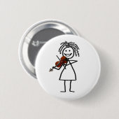 Badge Rond 5 Cm Bouton d'enfant de violon (Devant & derrière)