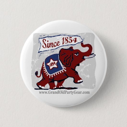 Badge Rond 5 Cm Bouton d'enfants d'éléphants (Devant)