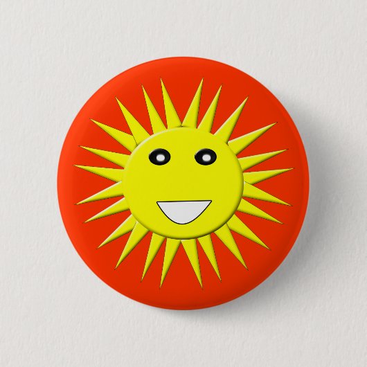 Badge Rond 5 Cm Bouton d'ensoleillement (Devant)