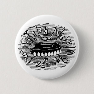 Badge Rond 5 Cm Bouton dentaire